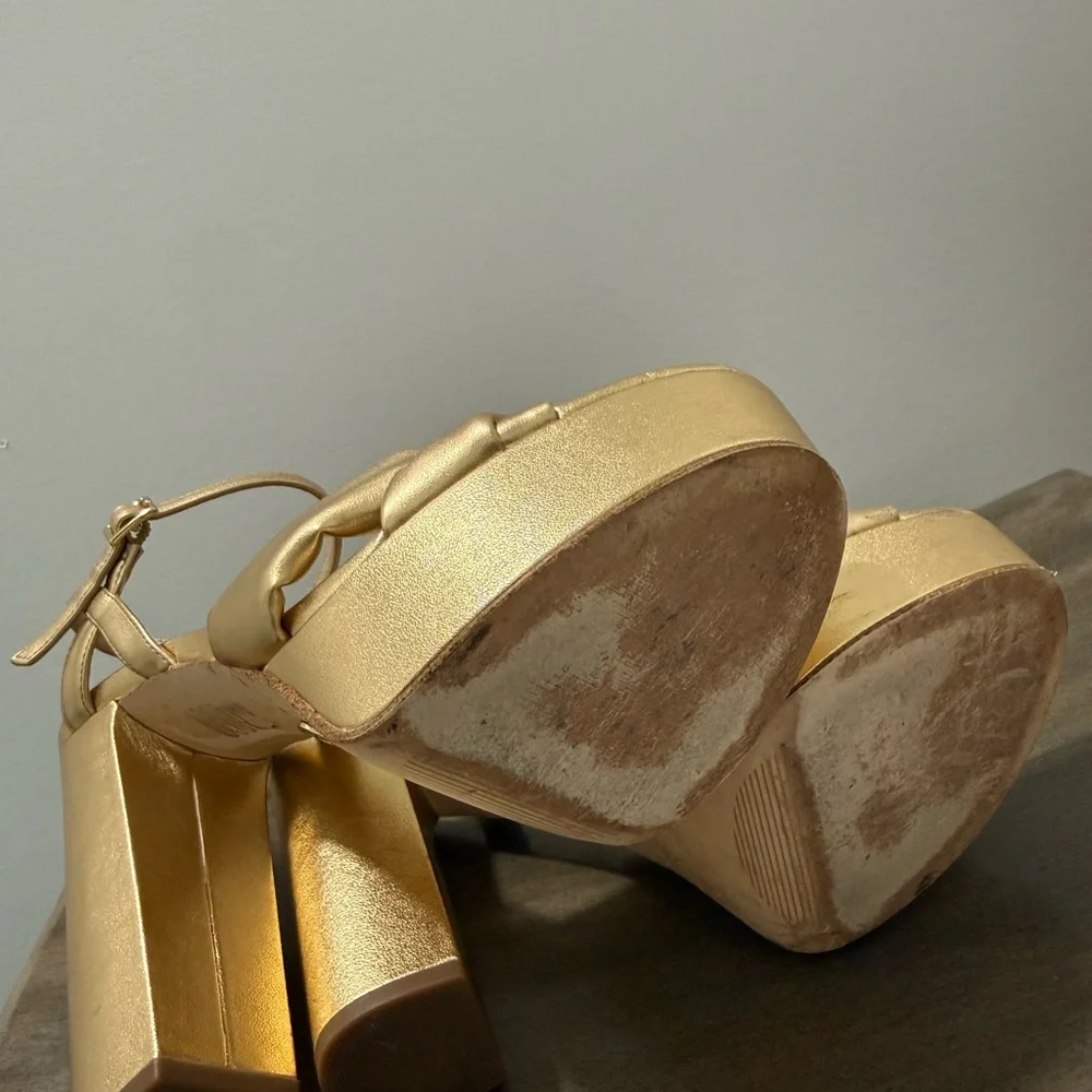 Michael Kors plataform Gold Shoes - Picture 6 of 14